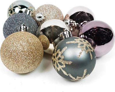 Set zbukurimi Feeric Lights Christmas Ball Kit, 44 pjesë, toptha zbukurimi, shumëngjyrësh