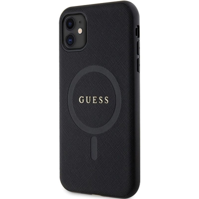 Mbrojtëse telefoni Guess GUHMN61PSAHMCK për iPhone 11 XR 6.1", MagSafe, e zezë