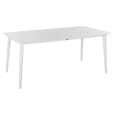 Tavolinë katrore alumini Jerom 180x90x74Hcm (HM6058.01), bardhë