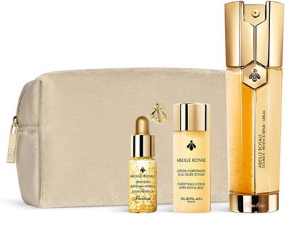 Set për fytyrë Guerlain Abeille Royale, serum kundër rrudhave 50 ml + toner për fytyrë 40 ml + serum forcues 5 ml