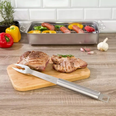 Pirun për skarë Berghoff Meat Fork, 43.5cm, çelik inox, argjendtë