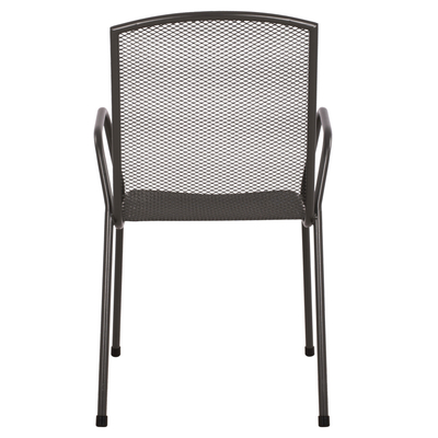 Karrige kopshti Armchair HM5005.01, metal, me krahë, gri metalike