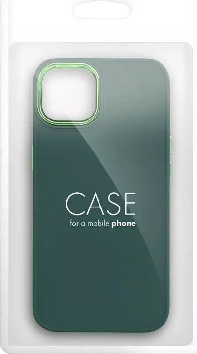 Mbrojtëse telefoni FRAME për iPhone 15, TPU matte, kornizë e fortë kamere, jeshile e errët