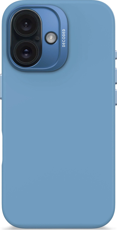 Kuti mbrojtëse Decoded Silicone Case, MagSafe, për iPhone 16, blu e çelët