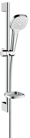 Set dushi Hansgrohe Croma Select E Vario Unica, shinë 65 cm, me mbajtëse sapuni, e bardhë me krom