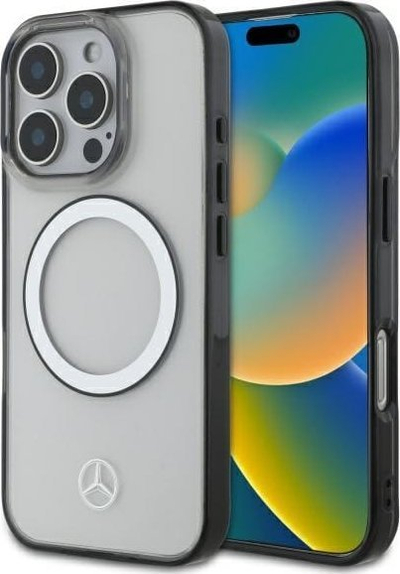 Kapak Mercedes për iPhone 16 Pro, 6.3", MagSafe, transparent
