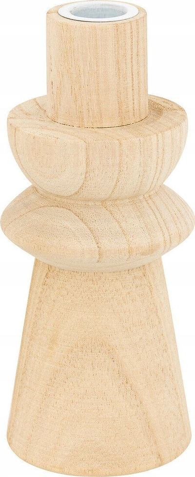 Set mbajtëse qirinjsh Atmosphera Uma Wood, 2 copë, dru paulownia, bezhë