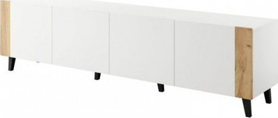 Komesolë TV Cama Meble Faro, 200x42x52 cm, e bardhë edhe lis artisan