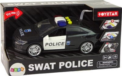 Makina e policisë lodër Leantoys SWAT Police, 1:14, me drita dhe zë, e zezë