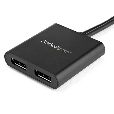 Ndarës video MSTDP122DP, DisplayPort në 2x DisplayPort, 4K 30Hz, i zi