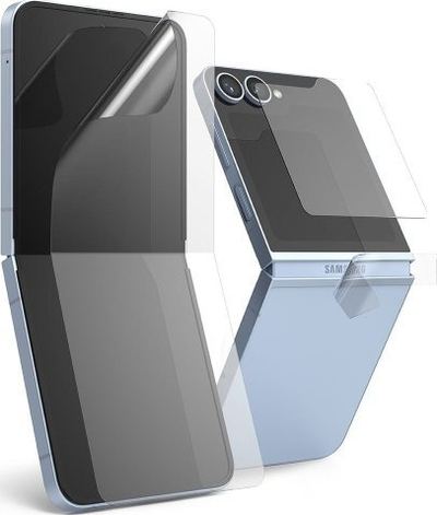 Mbrojtës ekrani Ringke 3 in 1 Protector 2 Set për Galaxy Z Flip 6, xham i temperuar 9H, set 2 copë, transparent