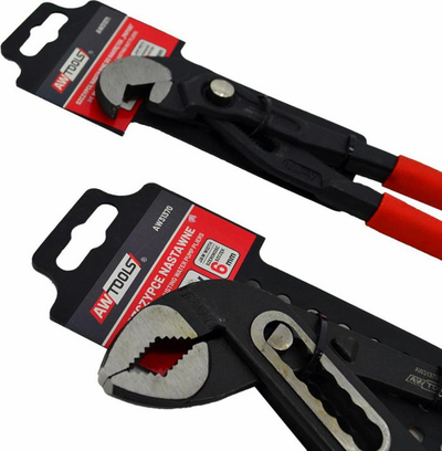 Pinca rregulluese AWTools AW31369, 250mm, doreza gome, e zezë me të kuqe