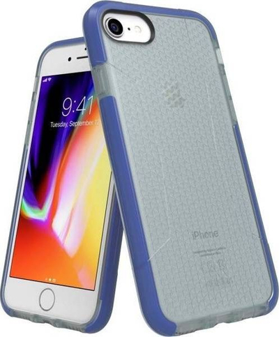 Mbulesë telefoni Adidas Agravic për iPhone 6/6s/7/8/SE, transparente, me kornizë blu