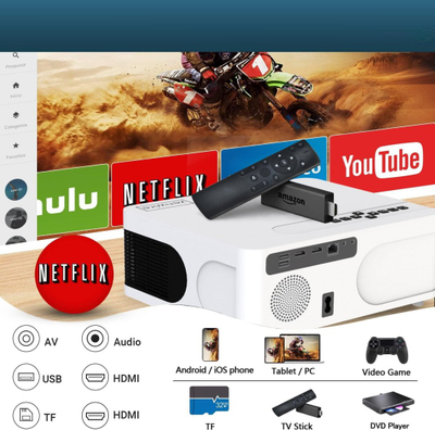 Projektor Zenwire E601H, Full HD, Android SMART TV, i bardhë