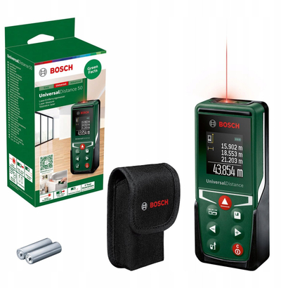 Matës distance me lazer Bosch UniversalDistance 50, 50 m, ekran digjital, jeshil