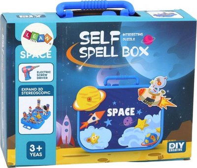 Сет конструктивен просторен Leantoys DIY Space Puzzle Suitcase, 228 делови