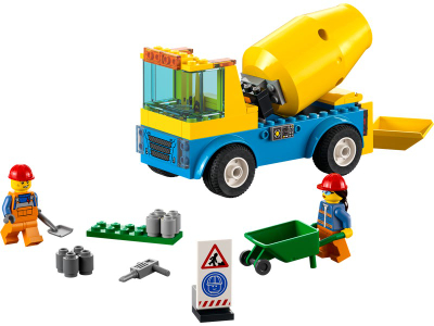 Set lodër Lego City Concrete Mixer 60325, kamion mikser betoni, 4+