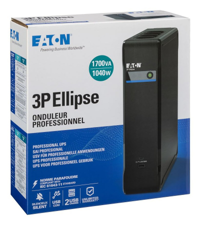 UPS Eaton 3P Ellipse 1700 USB IEC, 1.7 KVA 1040 W, 8 dalje AC, i zi