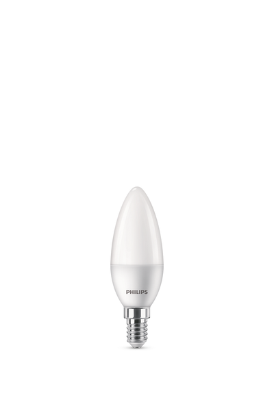 Llambë LED Philips Candle E14, 5W 40W ekuivalente, dritë e ngrohtë