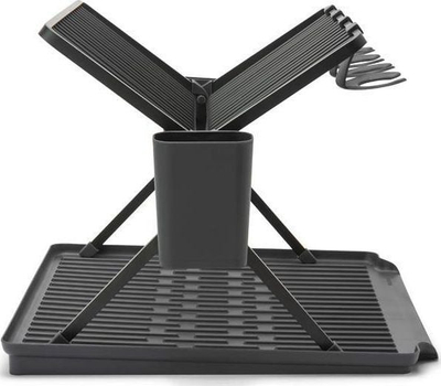Tharëse enësh e palosshme Brabantia Folding Dish Rack Large, plastike, gri e errët