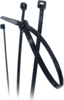 Lidhëse kabllosh ABS, set 100 copë, 25cm, të zeza