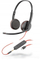 Kufje Plantronics Blackwire C3225, me mikrofon, me kabllo, të zeza
