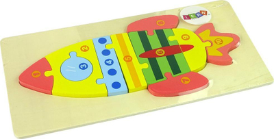 Puzzle druri Lean Sport Rocket, mësim numrash 1 10, shumëngjyrësh