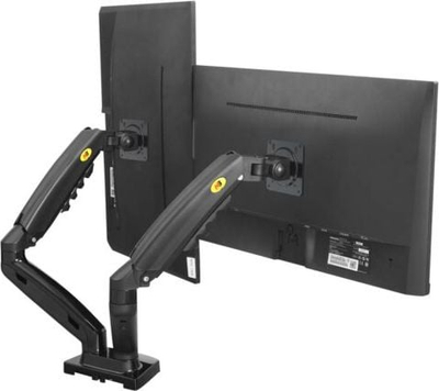 Stendë për monitorë North Bayou F160, për 2 monitorë 17-27", që vihet në tavolinë, e zezë