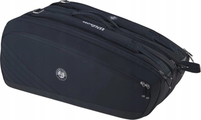Çantë raketash Wilson Super Tour Roland Garros 15 Pack, 3 ndarje, Thermoguard, blu e errët