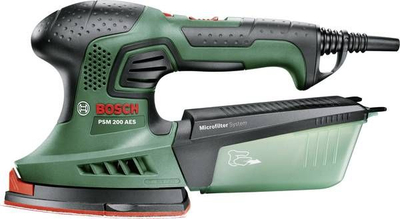 Brushe orbitale Bosch PSM 200 AES, 200W, multibrushe, jeshile