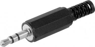 Prizë audio Valueline Jack 3.5mm, stereo, mashkull, e zezë