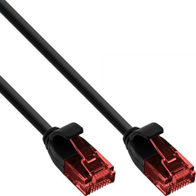 Kabllo rrjeti InLine Patchcord Slim 71205S, Cat.6, 5m, e zezë