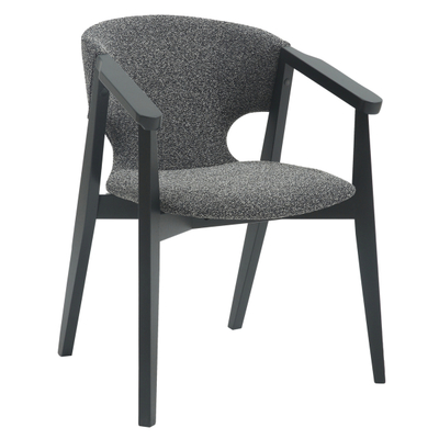 Kolltuk ngrënieje Yeger 62,5x60x79Hcm (HM9995.01), zezë/ gri