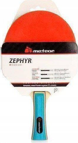 Rakete pingpongu Meteor Zephyr, veshje 2.1 mm, doreze ergonomike, e kuqe
