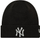Kapelë beanie New Era NY Yankees Cuff Metallic Logo, e zezë