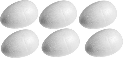 Vezë zbukurimi prej polisteroli MFP, 6 cm, set me 6 copë, të bardha