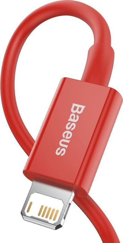 Kabllo USB Baseus Superior USB A në Lightning, 1 m, e kuqe