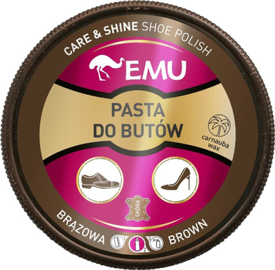 Pastë këpucësh Emu Brown, 50 ml, ngjyrë kafe