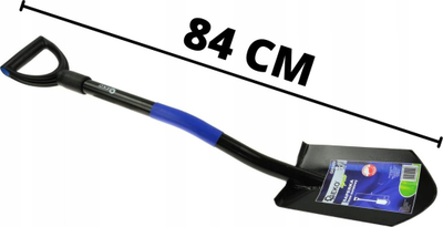 Lopatë bore Geko, bisht metalik 84cm, dorezë ergonomike, e zezë