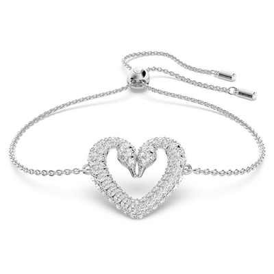 Byzylyk për femra Swarovski, të argjendtë/transparent