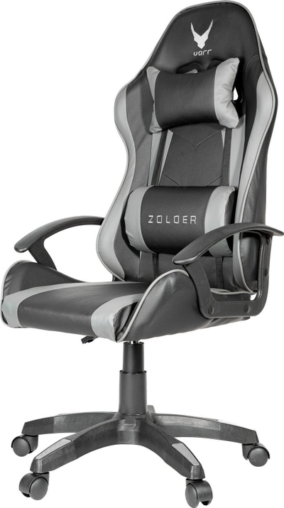 Karrige gaming Varr Zolder, gas lift, deri 120 kg, gri me të zezë