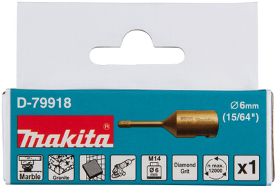 Frezë zgavruese diamant Makita D-79918, 6 mm, 1 copë