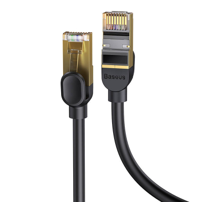 Kabllo rrjeti Baseus Cat7 RJ45, 1m, Gigabit, e zezë