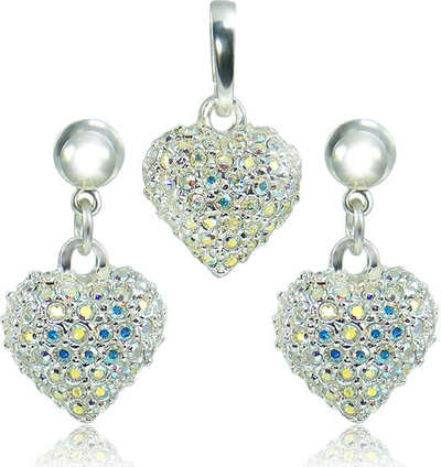 Set MHM Heart M4 Crystal AB 3489