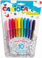 Сет пенкала Carioca Ballpoint Pen Fiorella, 10 парчиња, мешани бои