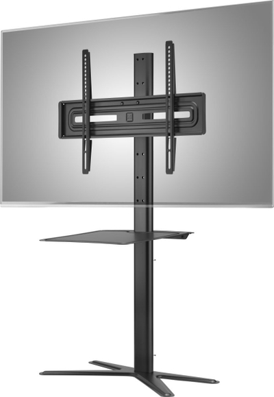 Stendë dyshemeje për TV One For All, 32"-85", 25 kg, me rrota, e zezë