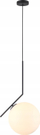 Lampë varëse Italux Fabio L BL, E27 11W, metal xham, grafit e zezë