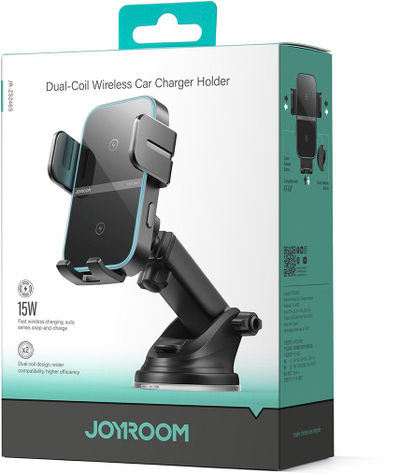 Mbajtëse makine Joyroom JR-ZS246 S, me karikues induktiv, për dashboard, e zezë