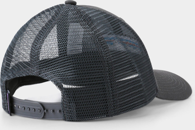 Kapelë trucker Patagonia P-6 Logo Lo Pro, rrjetë poliestër, unisex, gri e errët