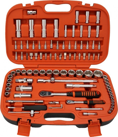 Set çelësash me racetë Richmann, 94 copë, çelik CrV, kuti portokalli